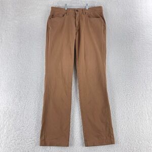 Bridge & Burn Brown Organic Cotton Chino Pants Mens Straight Leg Casual Size 32R